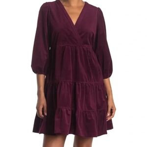 NWOT Melonie Chic Long Sleeve Wine Dress